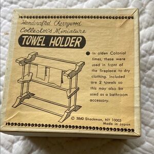 Cherrywood Miniature Towel Holder